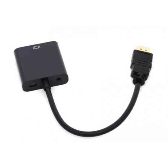 Перехідник HDMI M -> VGA F (з аудіо інтерфейсом), кабель 20см. OEM (S0223) Киев