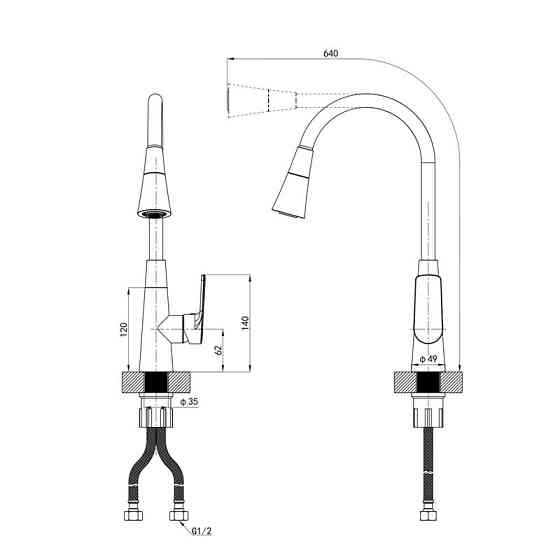 Змішувач для кухні Mixxus Premium Matis 011-T  Refl.Gray   ( 15901 ) Харьков
