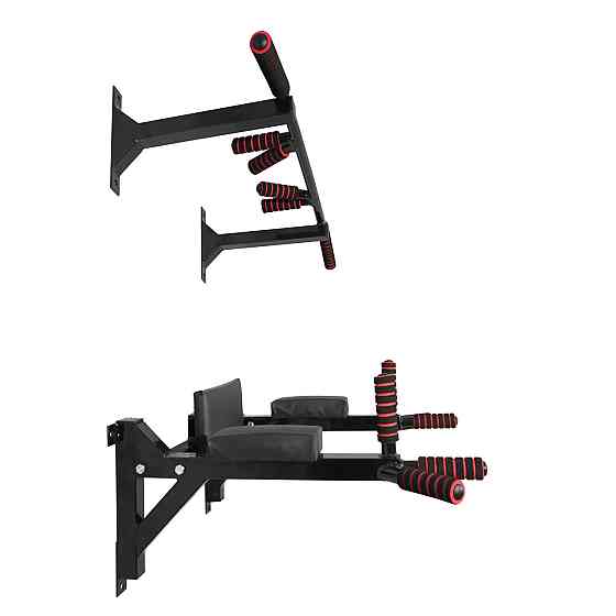 Турник брусья пресс стационарный 3 в 1 KZ-553 Спортивные стенки и турники для дома Черный Киев