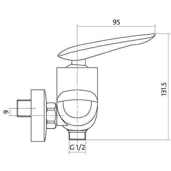 Змішувач для душу Cersanit MAYO S951-038 (000012484) Київ