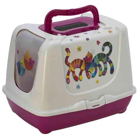 Moderna Trendy Cat Friends Forever МОДЕРНА ДРУЗІ НАЗАВЖДИ закритий туалет для котів, рожевий Київ