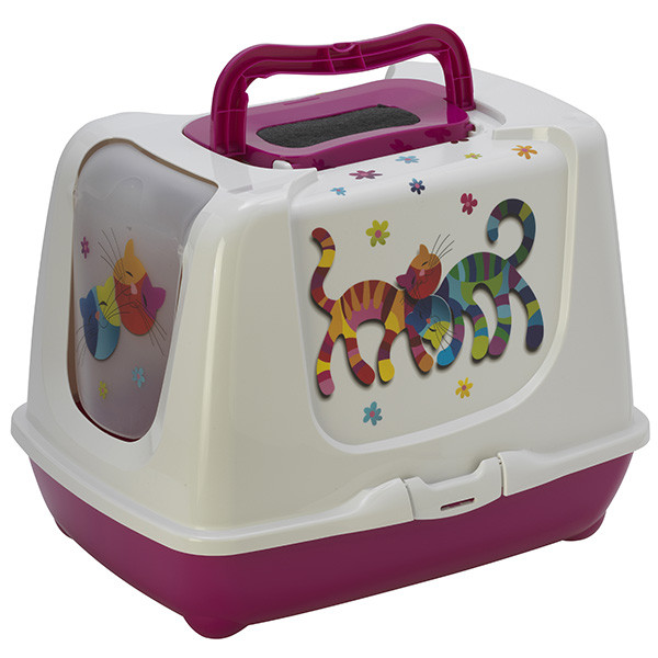 Moderna Trendy Cat Friends Forever МОДЕРНА ДРУЗЬЯ НАВЕКИ закрытый туалет для котов, розовый Киев - изображение 1