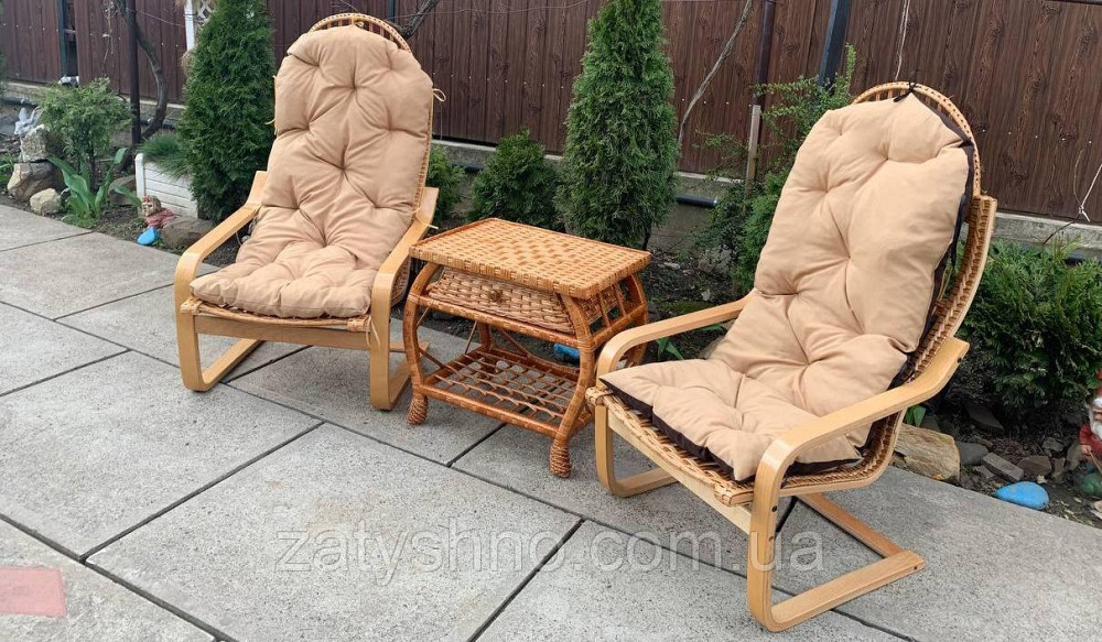 Мебель плетеная с кофейными накидками Киев - изображение 7