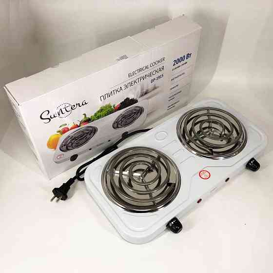 Плита електрична потужна Suntera DP-1915 2000 Вт, Електрична плита з високою потужністю QK-33 Івано-Франківськ