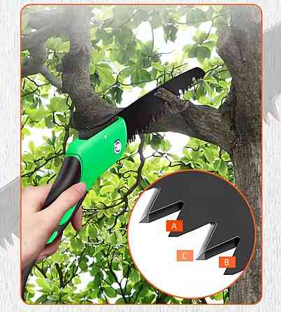 Ручная складная многофункциональная пила 180 AIRAJ из прочной стали 40 см черно-зеленый Киев