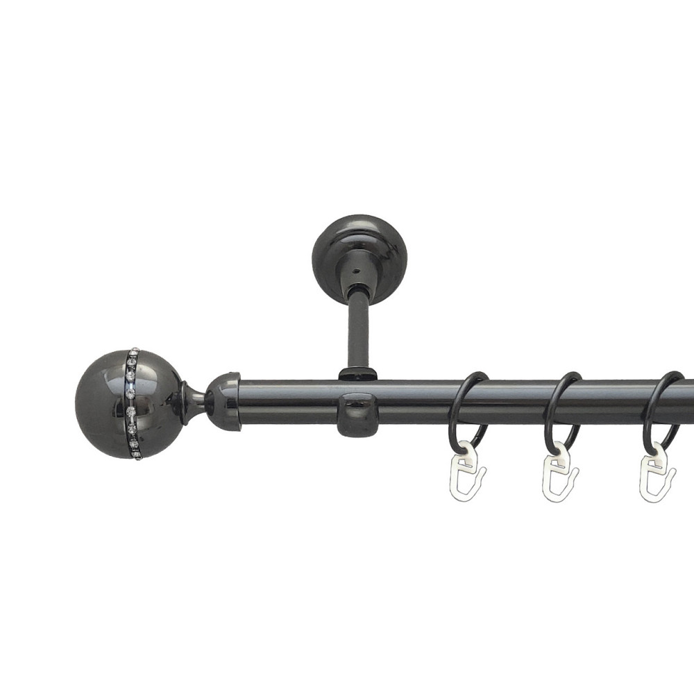 Карниз Orvit Кортеза металевий однорядний відкритий Онікс 19 мм 200 см (00-00014806) Львов - изображение 1