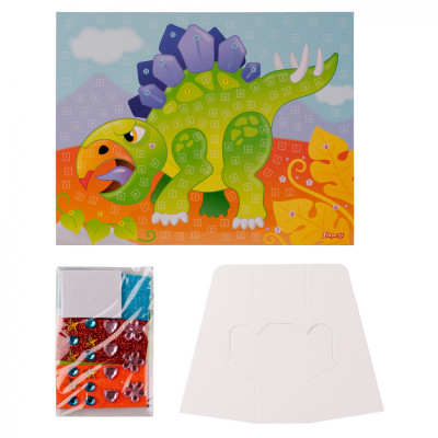 Набір для творчості 1 вересня Динозаврик Аплікація мозаїка з фоамірану ЕВА та стразів (954574) Вінниця - фото 2