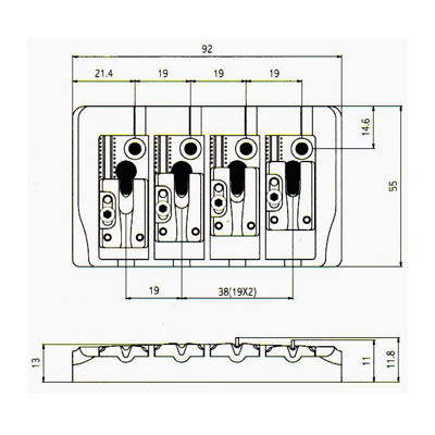 Бридж для гитары Paxphil BB404 Black Винница - изображение 4
