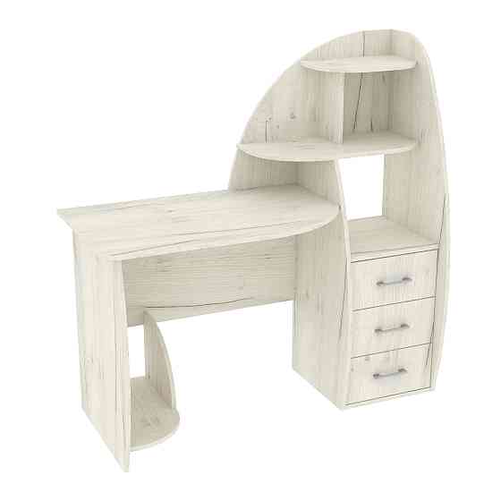 Стіл письмовий СКП-2 №10, Дуб Крафт Білий, 1300/550/1300 Львів