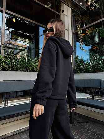 Жіночий стильний теплий повсякденний костюм двійка трёхнитка на флісі Одеса