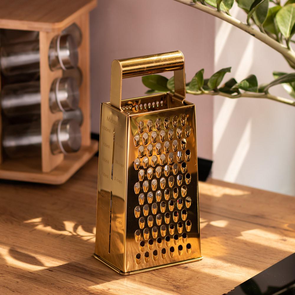 Чотиристороння терка з нержавіючої сталі Золотиста Київ - фото 6