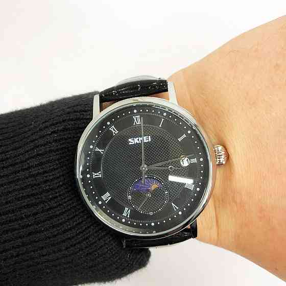 Круті чоловічі годинники SKMEI 9308BKBK, Модні чоловічі годинники круглі, Брендові JQ-349 чоловічі годинники Київ