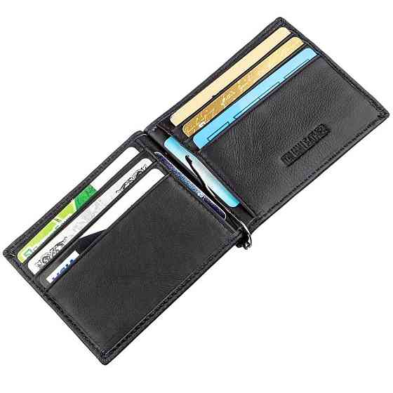 Зажим с монетницей на молнии ST Leather 18948 Черный Киев