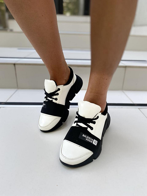 VLADEKS Кросівки жіночі VLADEKS 1074 білі/чор.підошв. (весна-осінь, шкіра натуральна) (3183) Коломия - фото 5