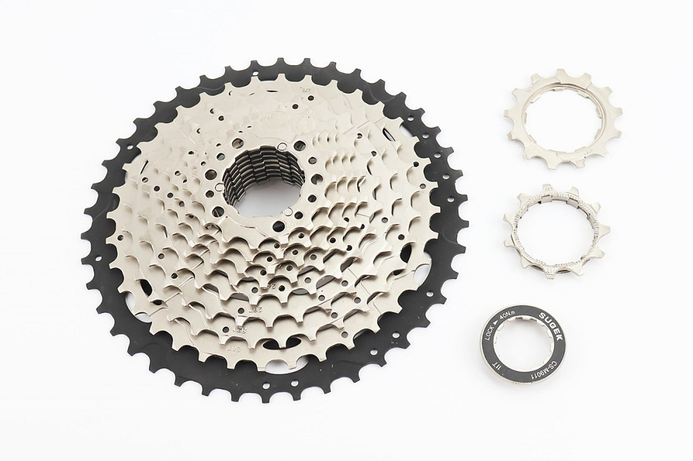 Касета 11зв. 11.13.15.17.19.21.24.28.32.36.42Т (трансмісія 1х11), сріблясто-чорна Київ - фото 1