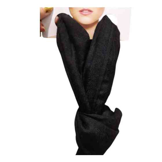 Шарф женский теплый 170 на 65 см черный Киев