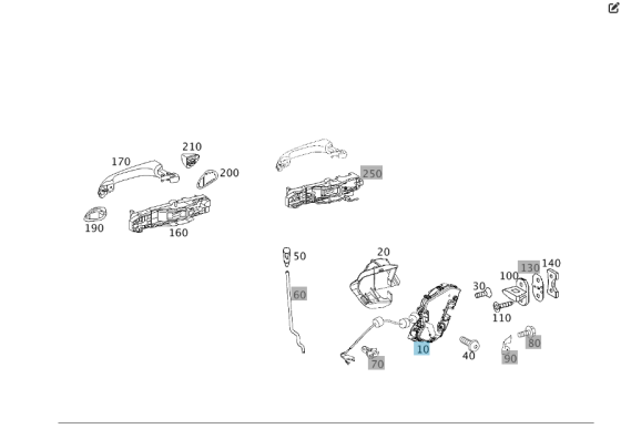 Mercedes-Benz  A2117300635 Замок задніх правих дверей E-class W211 E-class S211 Одесса