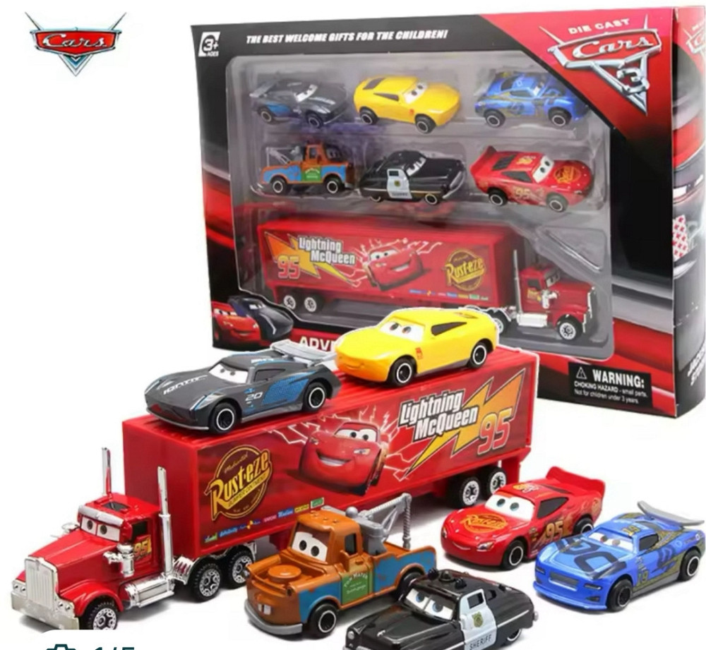 Игровой набор металлических машин Молния Маквин Тачки Харьков - изображение 5