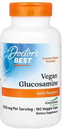Глюкозамін сульфат Doctor's Best Vegan Glucosamine Sulfate with GreenGrown Glucosamine 1500 мг 180 капс Київ