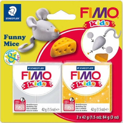 Набор для творчества Fimo Kids Веселый мышонок 2 цвета х 42 г (4007817057254) Винница - изображение 1