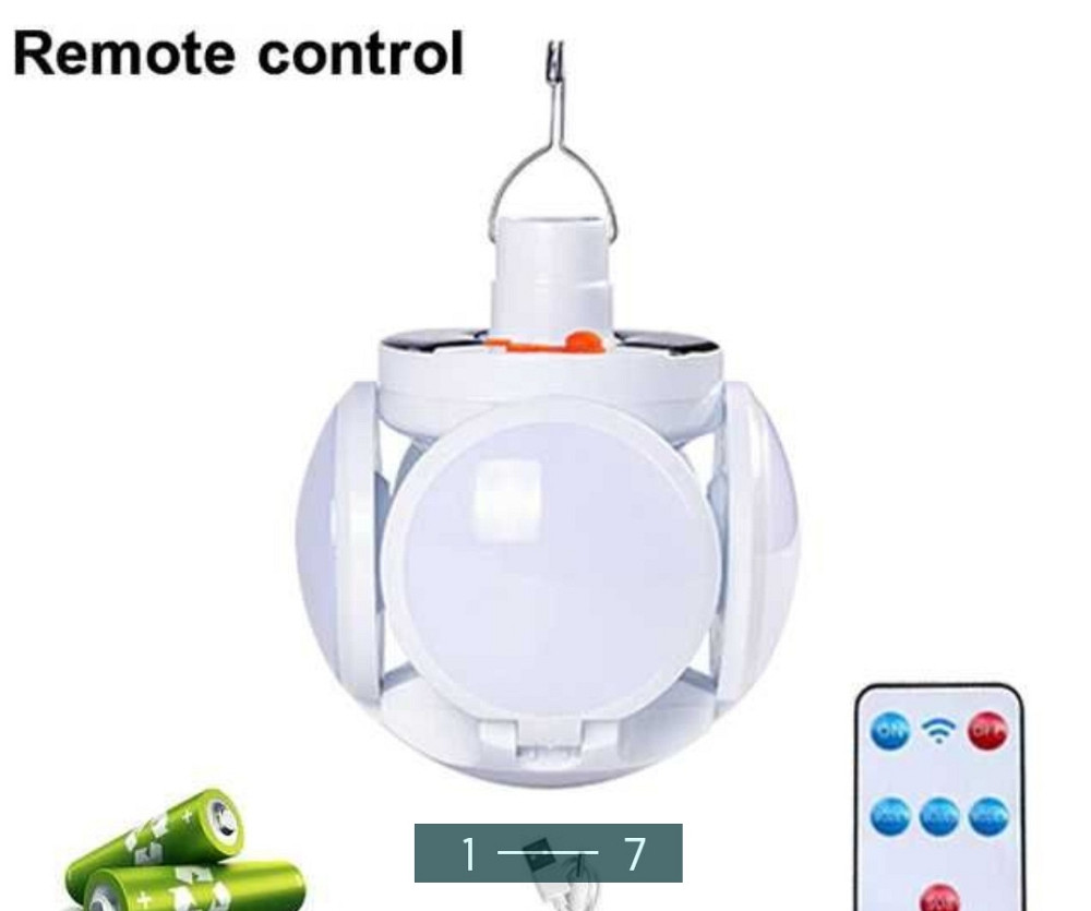 Лампа — ліхтар LED підвісна на акумуляторі із сонячною панеллю з Д/К. Київ - фото 1