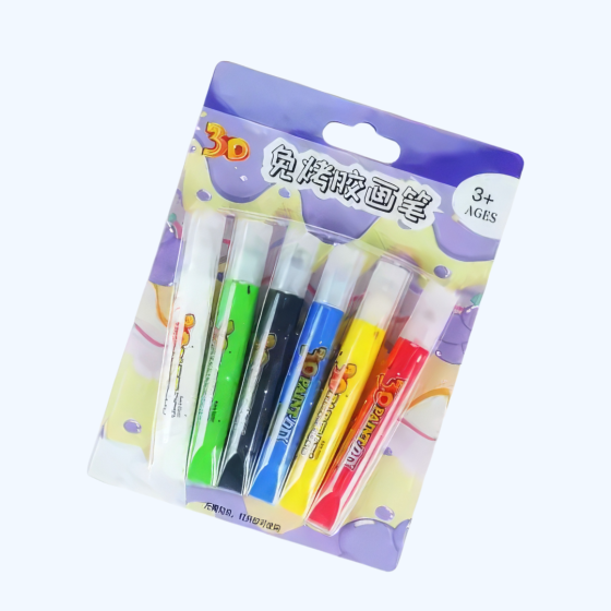 Набір вітражних фарб і 3D-маркерів, комплект для дизайну та рукоділля, 6 кольорів Кам'янець-Подільський