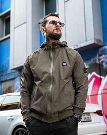 Городская Ветровка Stone island карман oliva 4 люкс ДЛ7037 Киев