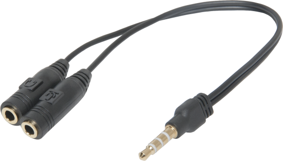 Перехідник Audio Jack TRRS M -> 2xF (Audio+MIC) Headset Jack Defender Вінниця