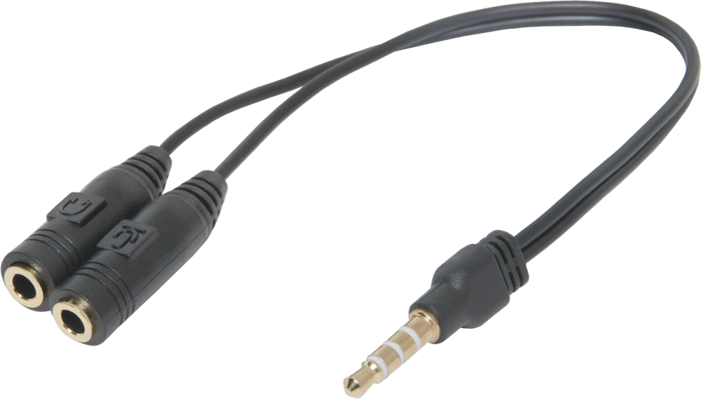 Перехідник Audio Jack TRRS M -> 2xF (Audio+MIC) Headset Jack Defender Вінниця - фото 2