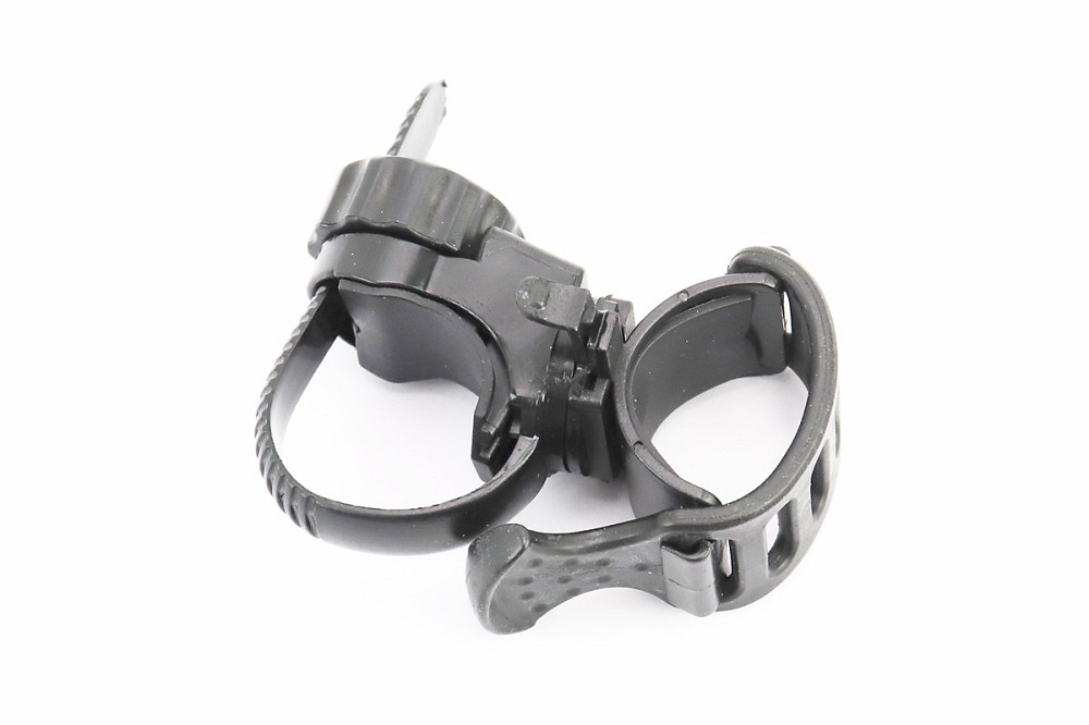 Кріплення ліхтаря на кермо велосипеда, регульоване, пластмасово-гумове, крепл. на хомуті, чорне Київ - фото 2