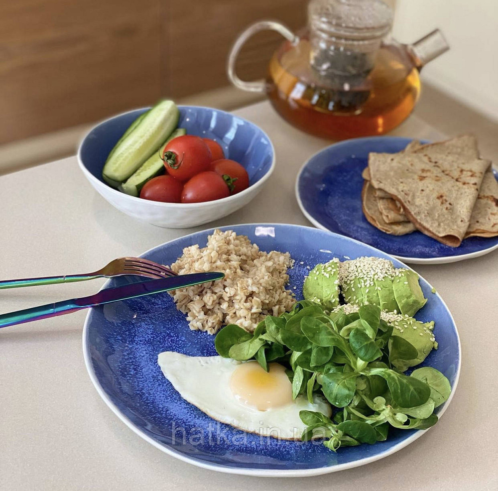 Тарілка Olens "Кюрасао" 20,5 см кераміка блакитна Київ - фото 3