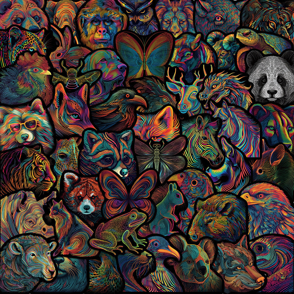 Набір вінілових наклейок " Тварини" Київ - фото 1