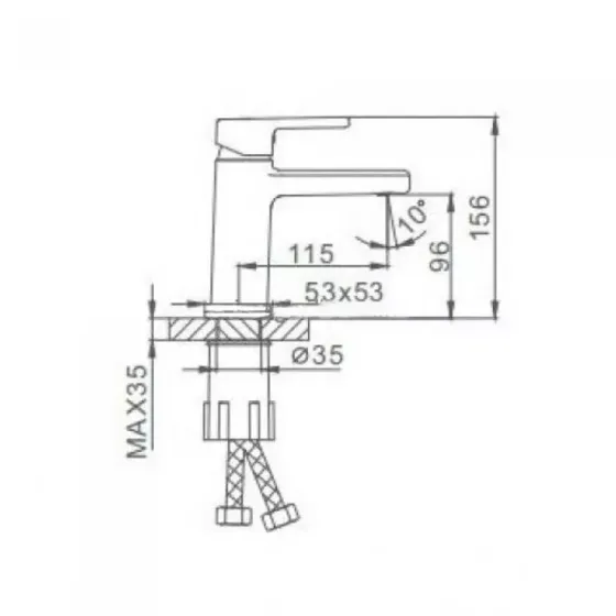 Змішувач для умивальника Frap F1060 хром Київ
