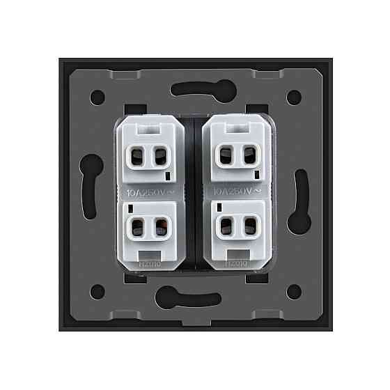 LIVOLO Подвійна універсальна розетка 2 стандарта в 1 Livolo чорний (VL-C7C2A-12) Киев