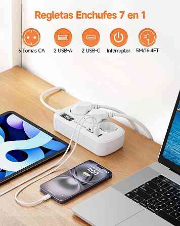 Подовжувач на 3 розетки, 2*USB, 2*Type C ROOTOMA 6188U Луцьк