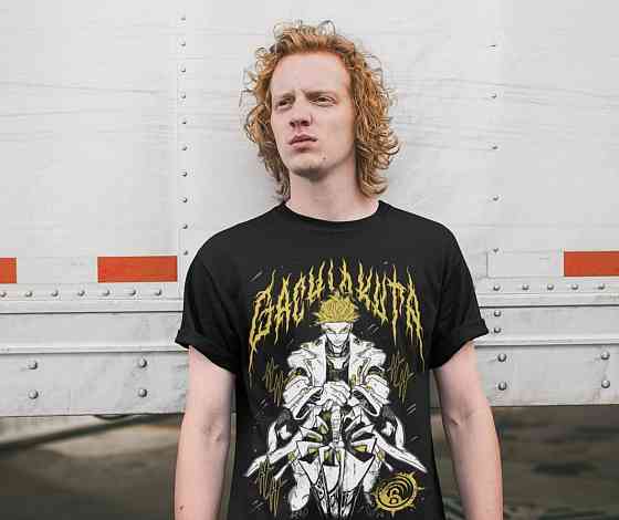 Футболка для хлопчика з аніме принтом Гакхіакута Томе Джапанесе Танкобон оверсайз (зріст від 165 до 180) Чорний AnimeJ0864m Дніпро