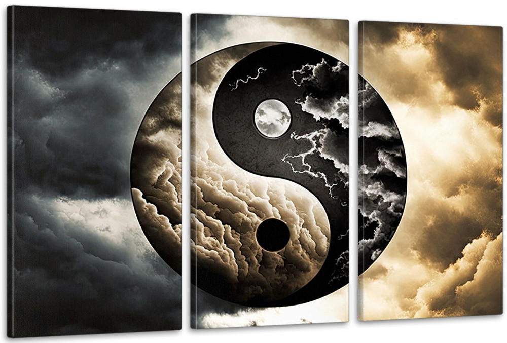 Модульна картина у вітальню/ спальню   Інь-Янь      ART-115_3A 100х150 см Київ - фото 1