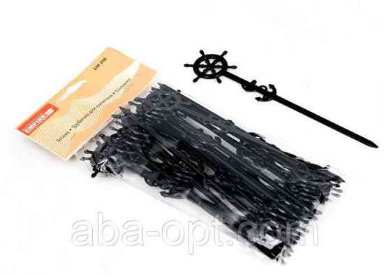 Палочка пластиковая для смешивания «штурвал» черного цвета L 16 см ( 25 шт).Aba-Opt Одесса