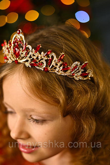 Диадема на обруче Корона синяя с камнями Кривой Рог - изображение 5