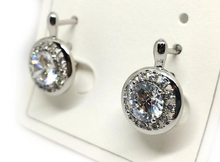 Серьги женские классические серебристые Киев - изображение 1