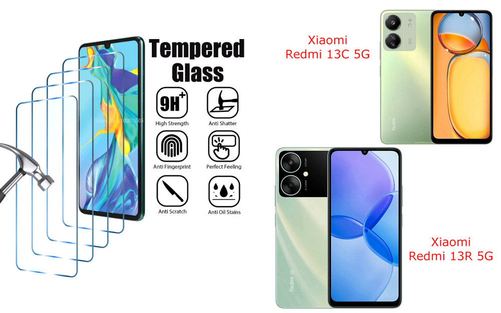 Захисне скло ArmorGlass для Xiaomi Redmi 13C 5G, 13R 5G – стійке до подряпин та ударів Київ - фото 1