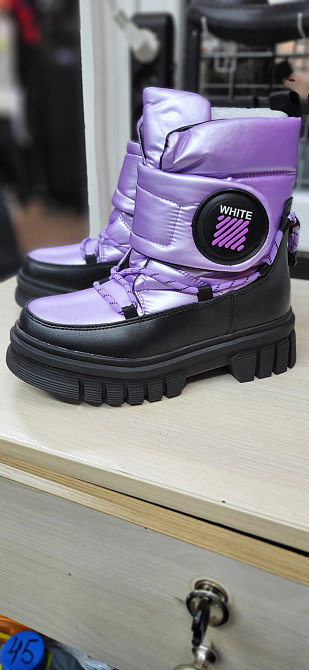 Детские зимние дутики термо сиреневые для девочек 34,35 Николаев - изображение 5