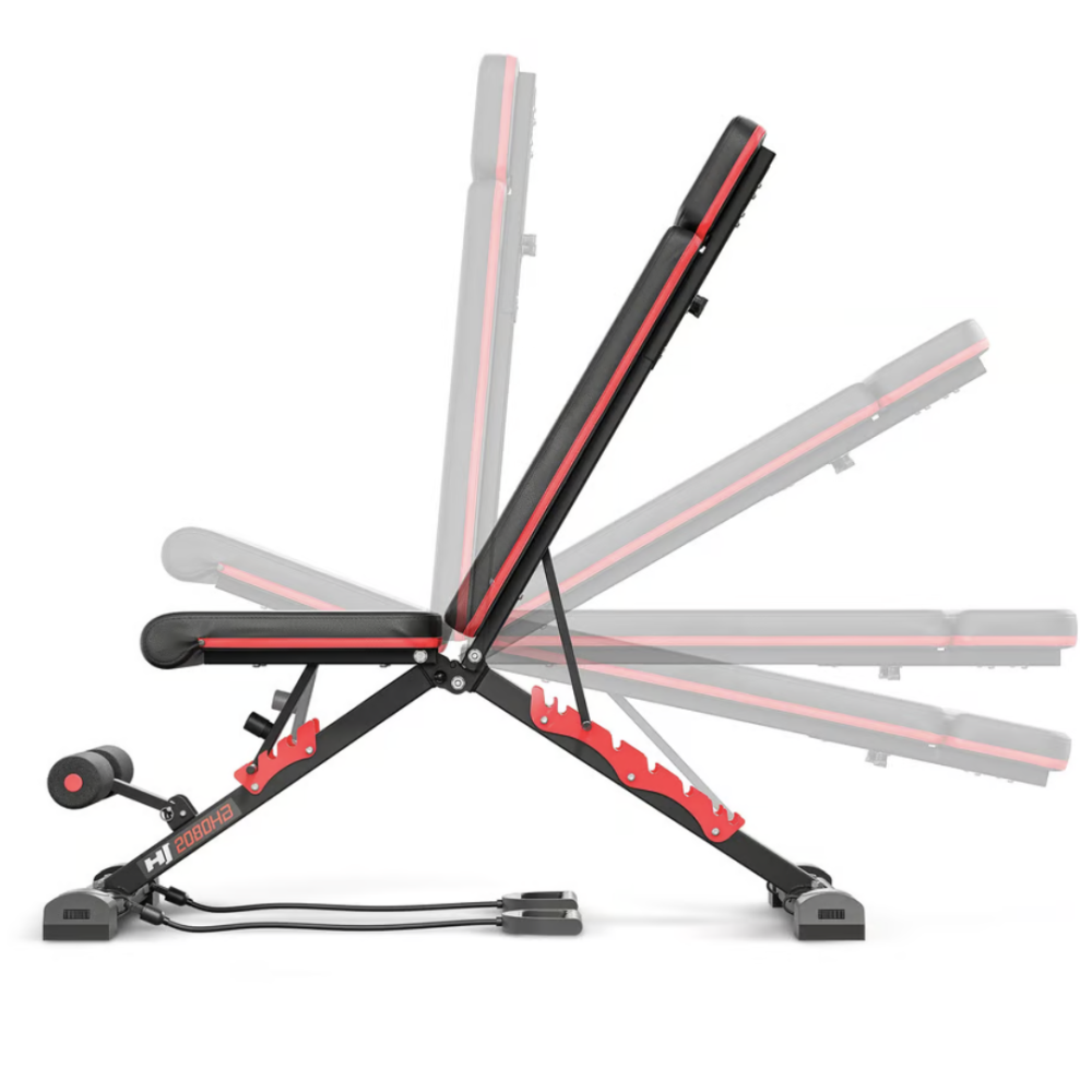 Тренувальна лава для дому та спортзалу регульована з еспандерами Спортивна лава для тренувань HS-2080 Київ - фото 4