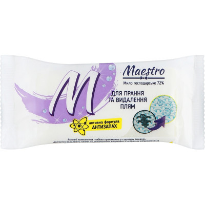 Мыло для стирки Maestro МТ хозяйственное против пятен 125 г (4820195500026) Винница - изображение 1