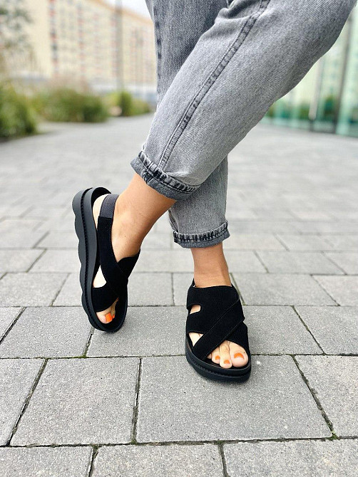 Abbi Босоніжки жіночі ABBI C110-06 чорні (літо, замша натуральна) (3829) 38р.39р. Коломыя - изображение 4