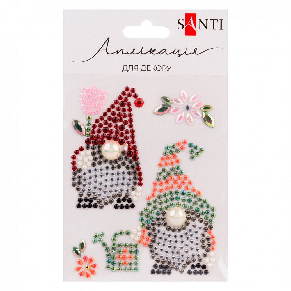 Аплікація "SANTI" 743036 зі страз самоклеючих "Гноми" 10х12 см, шт Київ - фото 1