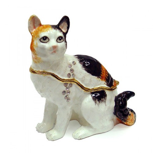 Скринька для прикрас зі стразами Кішка Київ - фото 1