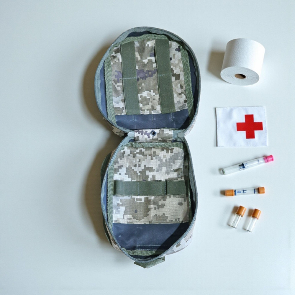 Аптечка ЗСУ тактическая с быстрым сбросом на липучке мультикам крепление на Молли на плитоноску рпс Одесса - изображение 4