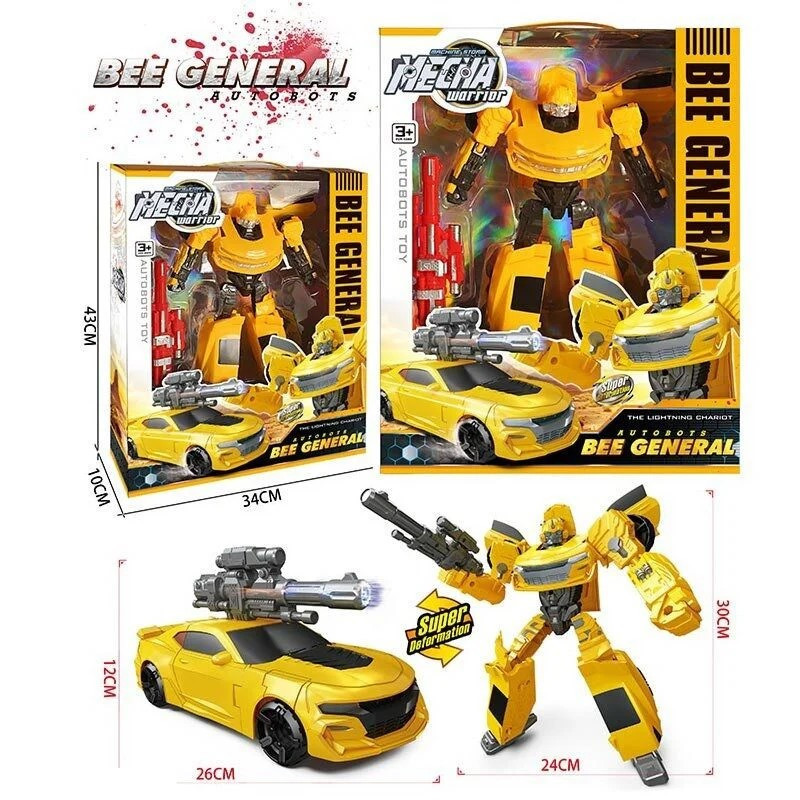 Трансформер робот перетворюється на машинку 28см Жовтий (054) Чернігів - фото 1