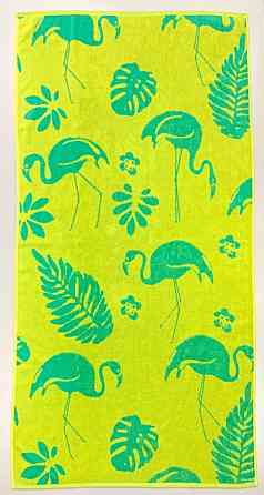 Дитячий махровий рушник Ideal Textile Фламінго, жовтий 70х140 см (56860796) Чернівці